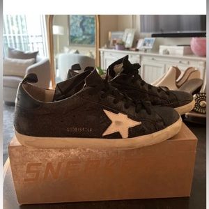 Golden Goose Superstar Metallic Glitter Black 40